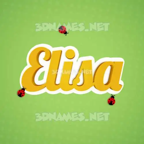 elisa in Ladybugs style - 3D name wallpaper elisa in Ladybugs style - 3D name wallpaper