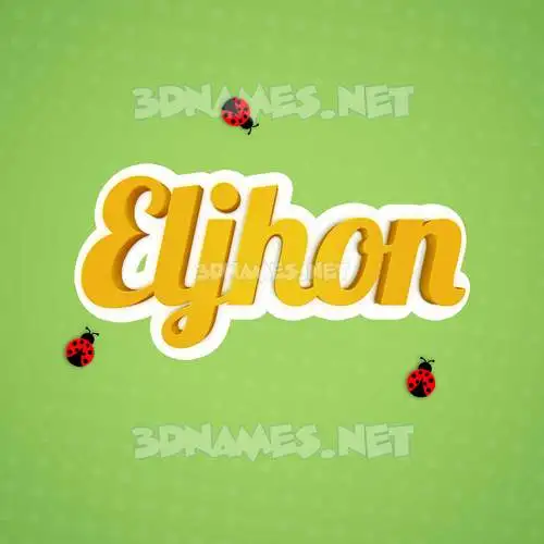 eljhon in Ladybugs style - 3D name wallpaper
