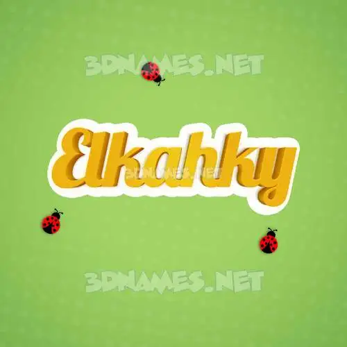 elkahky in Ladybugs style - 3D name wallpaper elkahky in Ladybugs style - 3D name wallpaper