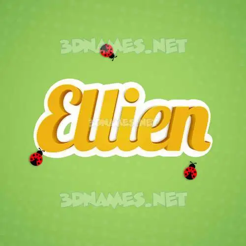 ellien in Ladybugs style - 3D name wallpaper ellien in Ladybugs style - 3D name wallpaper