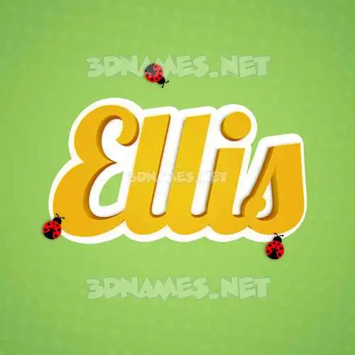 ellis in Ladybugs style - 3D name wallpaper ellis in Ladybugs style - 3D name wallpaper