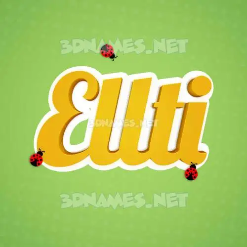 ellti in Ladybugs style - 3D name wallpaper ellti in Ladybugs style - 3D name wallpaper