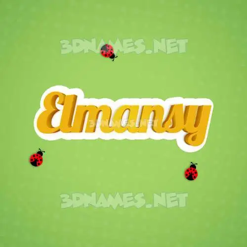 elmansy in Ladybugs style - 3D name wallpaper elmansy in Ladybugs style - 3D name wallpaper