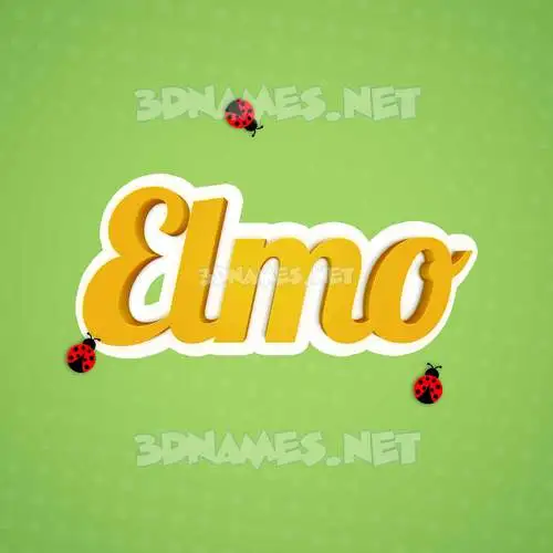 elmo in Ladybugs style - 3D name wallpaper elmo in Ladybugs style - 3D name wallpaper
