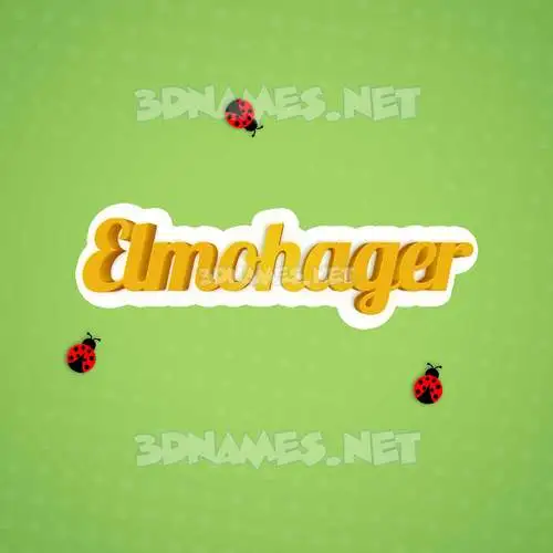 elmohager in Ladybugs style - 3D name wallpaper