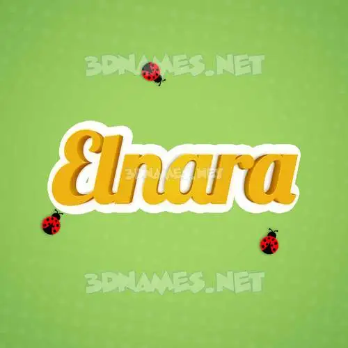 elnara in Ladybugs style - 3D name wallpaper