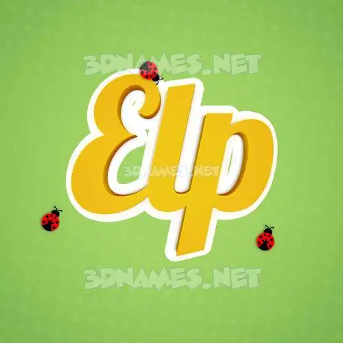 elp in Ladybugs style - 3D name wallpaper elp in Ladybugs style - 3D name wallpaper