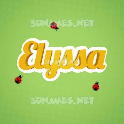elyssa in Ladybugs style - 3D name wallpaper