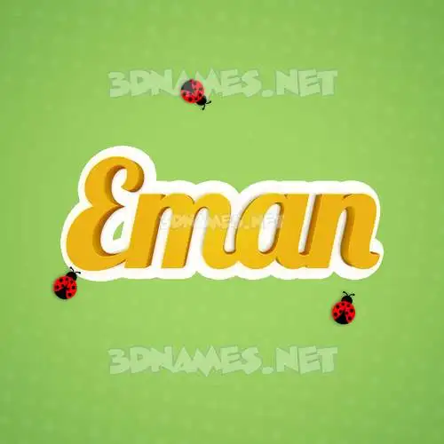eman in Ladybugs style - 3D name wallpaper eman in Ladybugs style - 3D name wallpaper