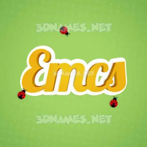 emcs in Ladybugs style - 3D name wallpaper