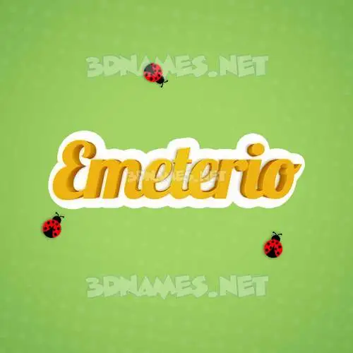 emeterio in Ladybugs style - 3D name wallpaper emeterio in Ladybugs style - 3D name wallpaper