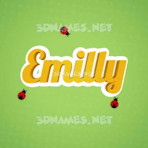 emilly in Ladybugs style - 3D name wallpaper
