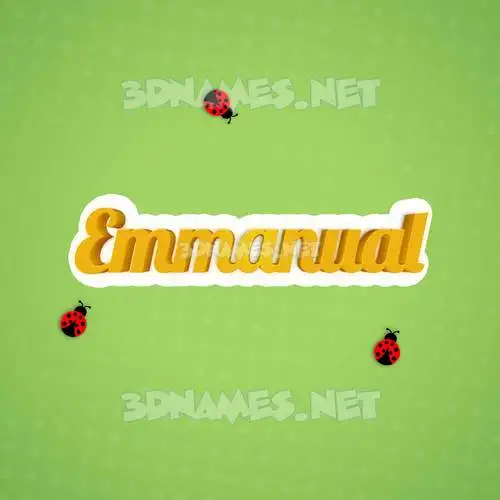 emmanual in Ladybugs style - 3D name wallpaper