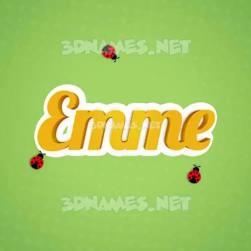 emme in Ladybugs style - 3D name wallpaper emme in Ladybugs style - 3D name wallpaper