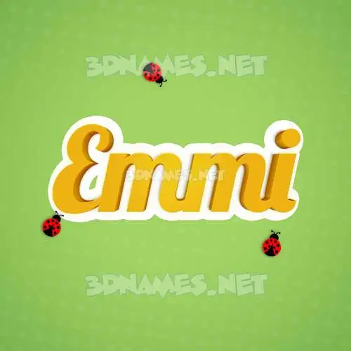emmi in Ladybugs style - 3D name wallpaper