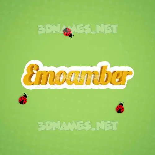 emoamber in Ladybugs style - 3D name wallpaper emoamber in Ladybugs style - 3D name wallpaper