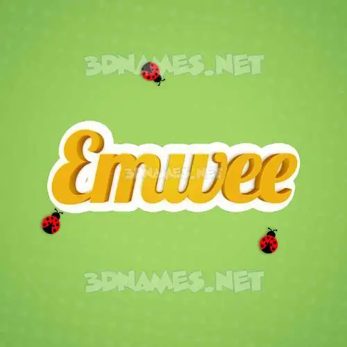 emwee in Ladybugs style - 3D name wallpaper emwee in Ladybugs style - 3D name wallpaper