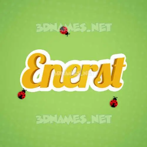 enerst in Ladybugs style - 3D name wallpaper