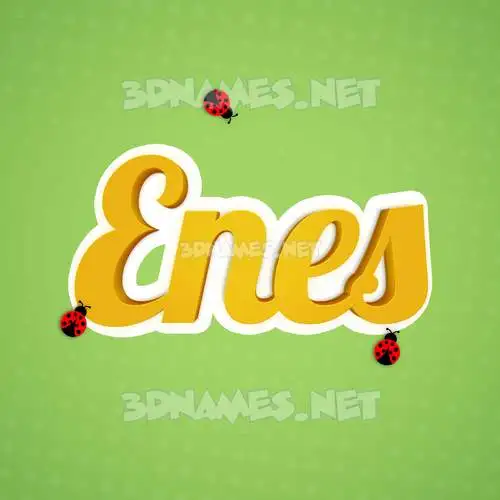 enes in Ladybugs style - 3D name wallpaper enes in Ladybugs style - 3D name wallpaper
