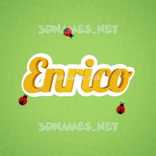 enrico in Ladybugs style - 3D name wallpaper enrico in Ladybugs style - 3D name wallpaper