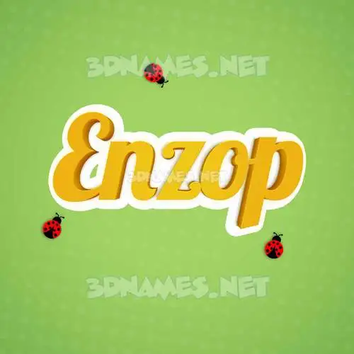 enzop in Ladybugs style - 3D name wallpaper