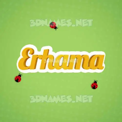 erhama in Ladybugs style - 3D name wallpaper