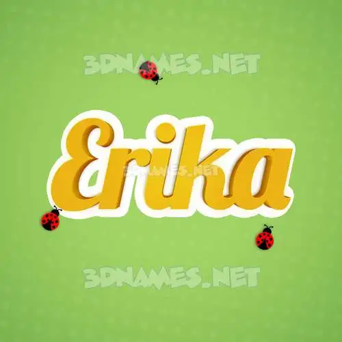 erika in Ladybugs style - 3D name wallpaper erika in Ladybugs style - 3D name wallpaper