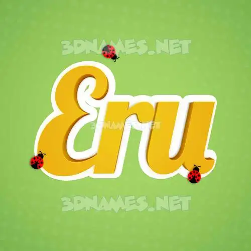 eru in Ladybugs style - 3D name wallpaper eru in Ladybugs style - 3D name wallpaper
