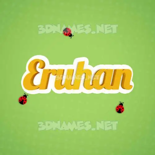 eruhan in Ladybugs style - 3D name wallpaper