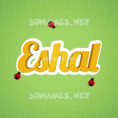 eshal in Ladybugs style - 3D name wallpaper eshal in Ladybugs style - 3D name wallpaper