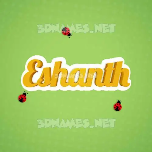 eshanth in Ladybugs style - 3D name wallpaper eshanth in Ladybugs style - 3D name wallpaper