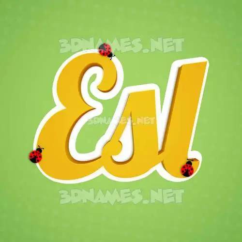 esl in Ladybugs style - 3D name wallpaper esl in Ladybugs style - 3D name wallpaper