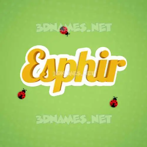 esphir in Ladybugs style - 3D name wallpaper