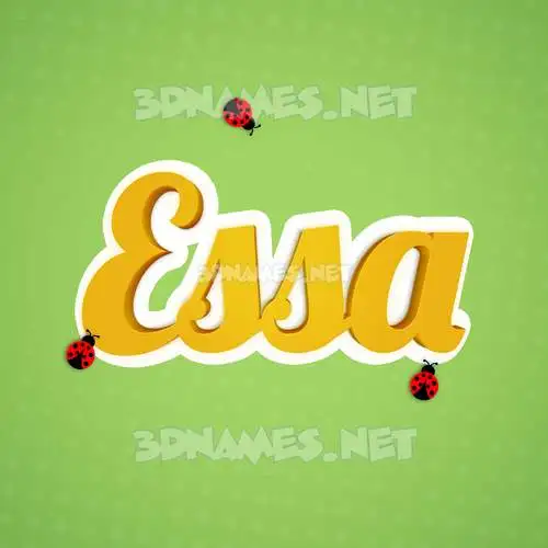 essa in Ladybugs style - 3D name wallpaper essa in Ladybugs style - 3D name wallpaper