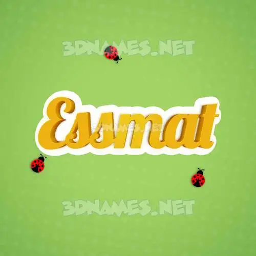 essmat in Ladybugs style - 3D name wallpaper