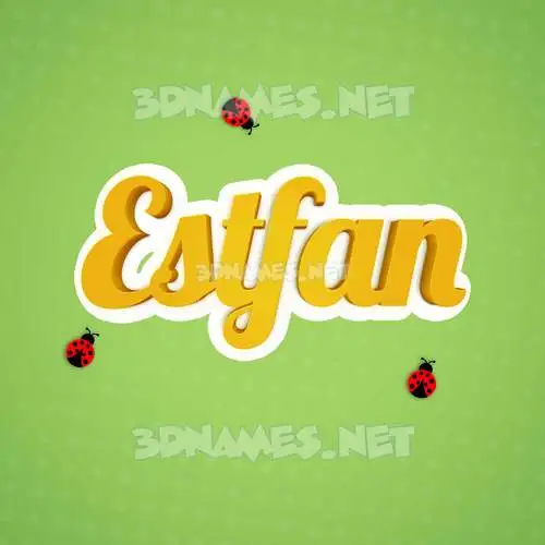 estfan in Ladybugs style - 3D name wallpaper