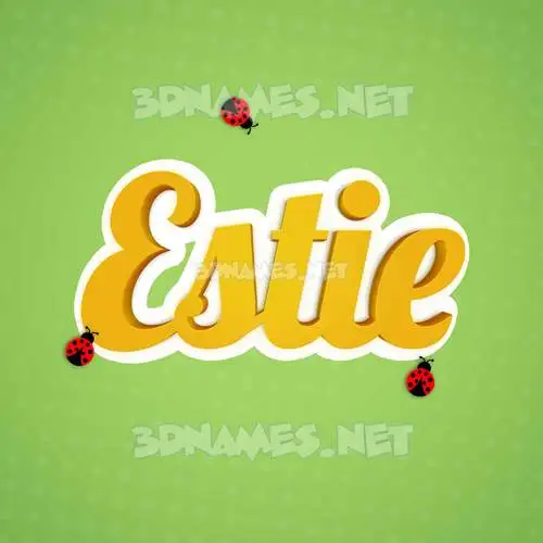 estie in Ladybugs style - 3D name wallpaper estie in Ladybugs style - 3D name wallpaper