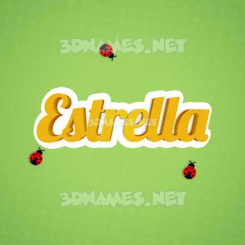 estrella in Ladybugs style - 3D name wallpaper estrella in Ladybugs style - 3D name wallpaper