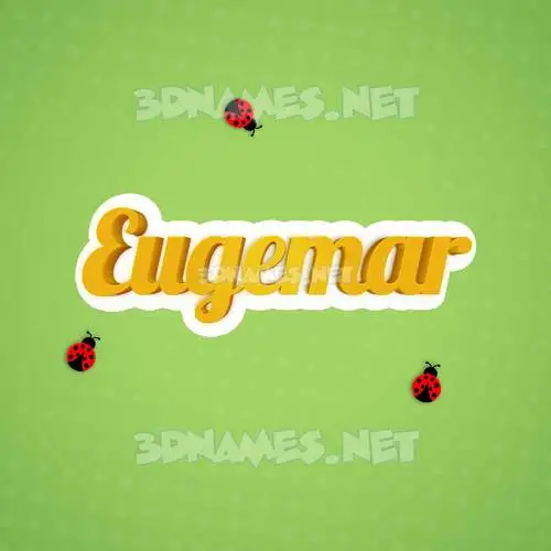 eugemar in Ladybugs style - 3D name wallpaper