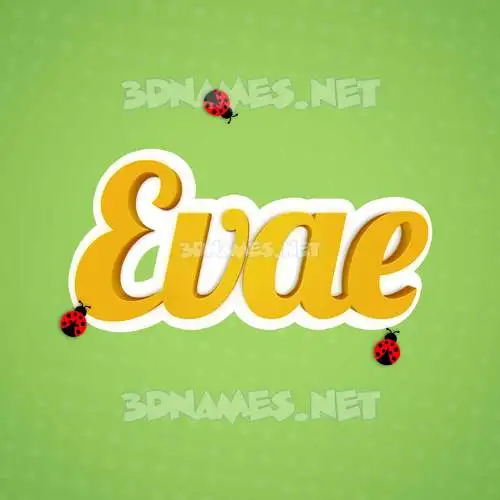 evae in Ladybugs style - 3D name wallpaper evae in Ladybugs style - 3D name wallpaper