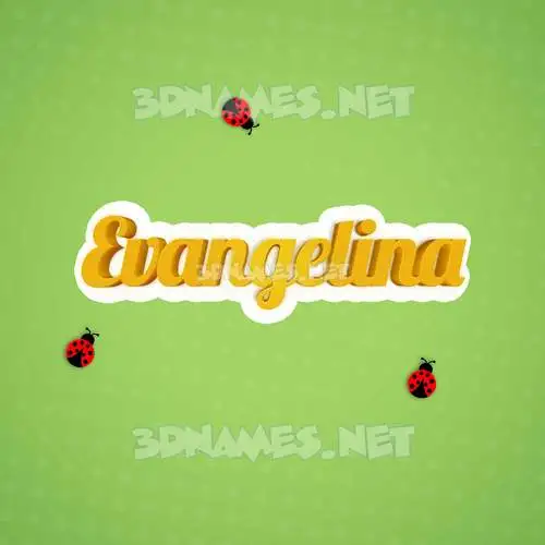 evangelina in Ladybugs style - 3D name wallpaper