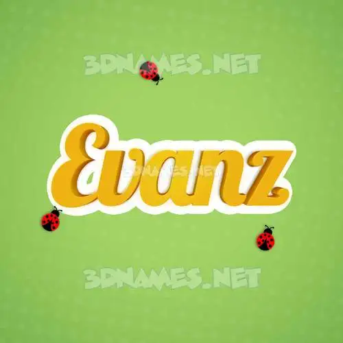 evanz in Ladybugs style - 3D name wallpaper evanz in Ladybugs style - 3D name wallpaper