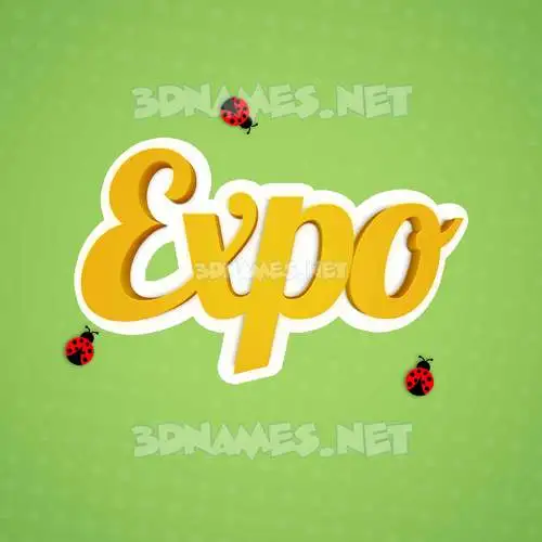 expo in Ladybugs style - 3D name wallpaper expo in Ladybugs style - 3D name wallpaper