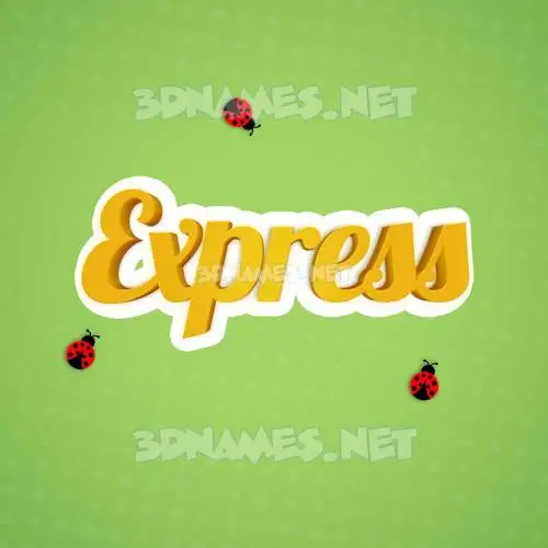 express in Ladybugs style - 3D name wallpaper