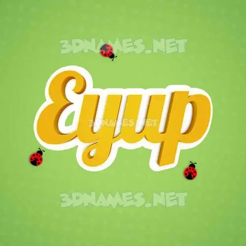 eyup in Ladybugs style - 3D name wallpaper eyup in Ladybugs style - 3D name wallpaper