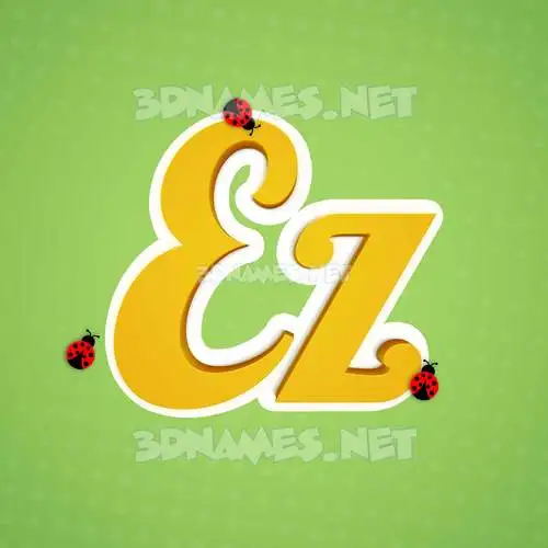 ez in Ladybugs style - 3D name wallpaper ez in Ladybugs style - 3D name wallpaper