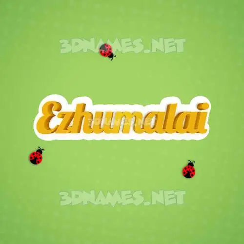 ezhumalai in Ladybugs style - 3D name wallpaper ezhumalai in Ladybugs style - 3D name wallpaper