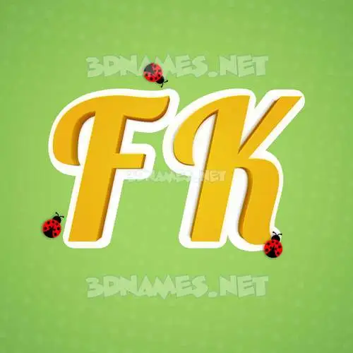 f k in Ladybugs style - 3D name wallpaper f k in Ladybugs style - 3D name wallpaper