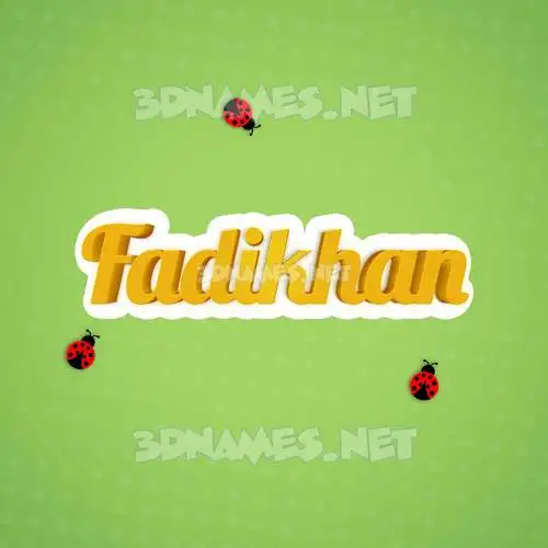 fadikhan in Ladybugs style - 3D name wallpaper fadikhan in Ladybugs style - 3D name wallpaper