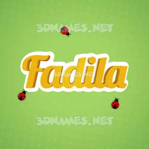 fadila in Ladybugs style - 3D name wallpaper